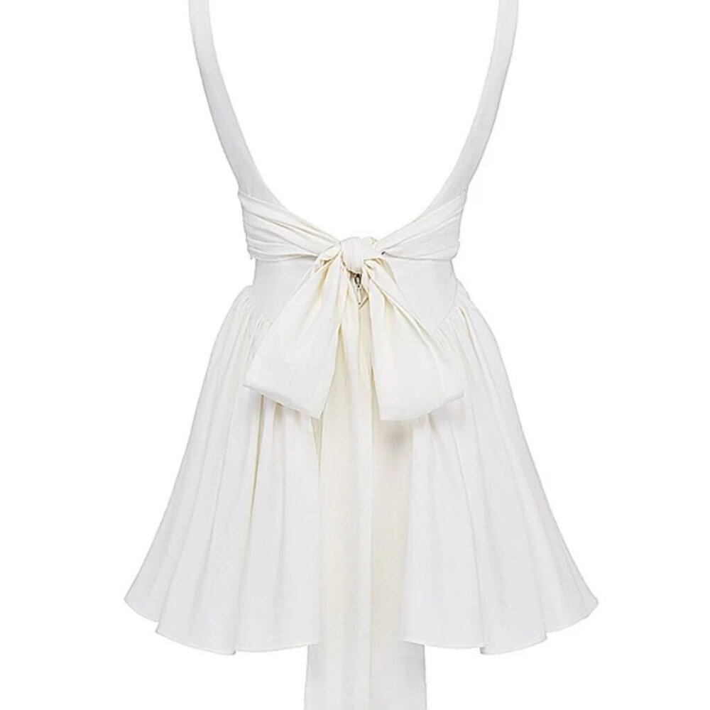 Ivory Bow Mini Dress XS & S available